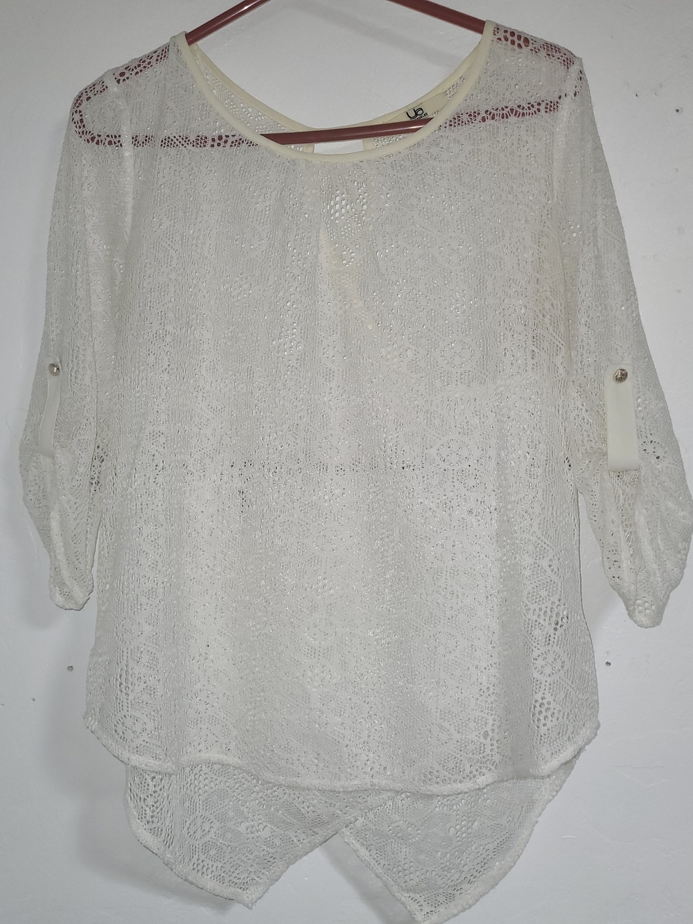 Ya Los Angeles Ivory Lace Crochet Blouse